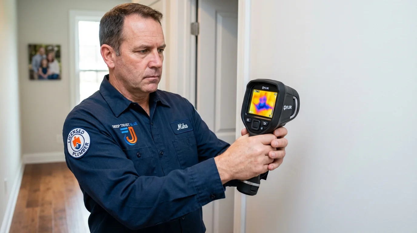 Thermal imaging leak detection by Johns Plumbing LLC in Fairmount